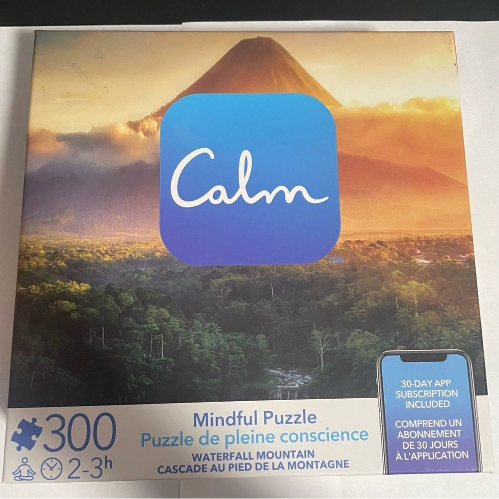 NEW 300-Piece Calm Jigsaw Puzzle for Stress Relief, Waterfall Mountain